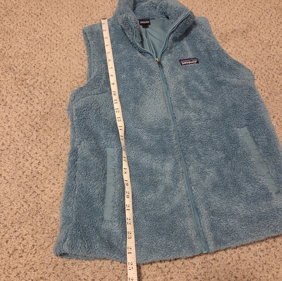 Patagonia Los Gatos Vest High Pile Fleece Zipper Blue Pockets 25216 Womens Large - Picture 8 of 9
